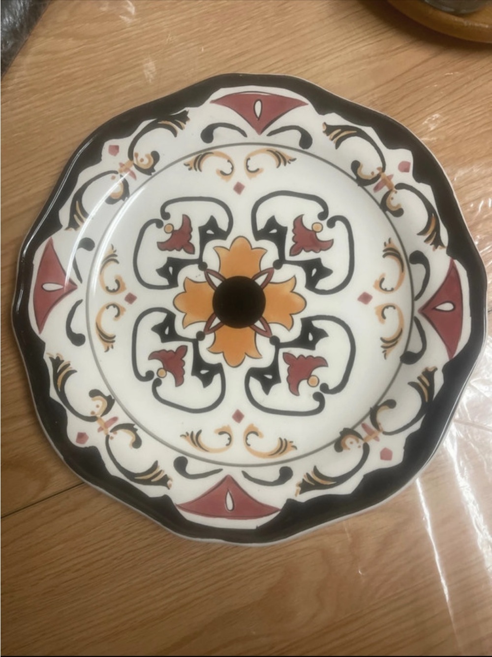 Garden Ridge Decorative Ceramic Dinner Plate - Multicolor Floral Pattern